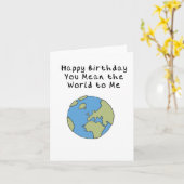 私にとって世界とはハッピーバースデーカード カード (黄色い花)