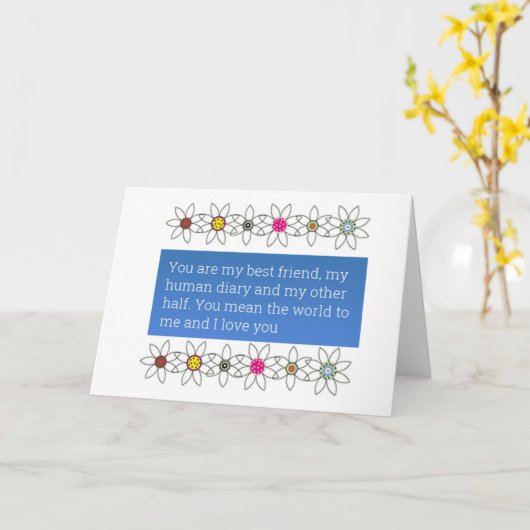 **私にとって世界とは**双子の誕生日 カード (黄色い花)