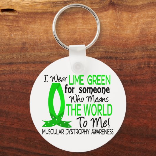 私にとって世界は筋ジストロフィーである キーホルダー (正面)