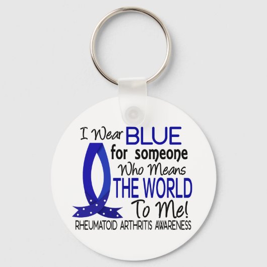 私にとって世界は関節リウマチだ キーホルダー (正面)
