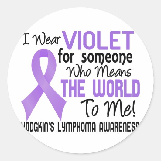 私にとって世界を意味する2ホジキンリンパ腫 ラウンドシール (正面)