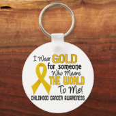 私にとって世界を意味する2小児がん キーホルダー (正面)
