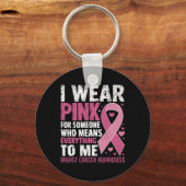 私にとって全てを意味する人にとってピンクの衣服 キーホルダー (正面)