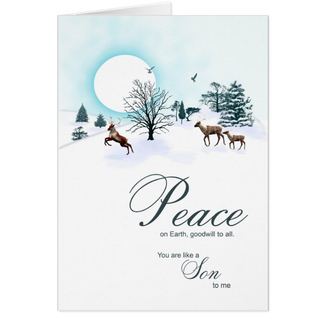 私にとって息子のように、トナカイのクリスマスシーン (正面)