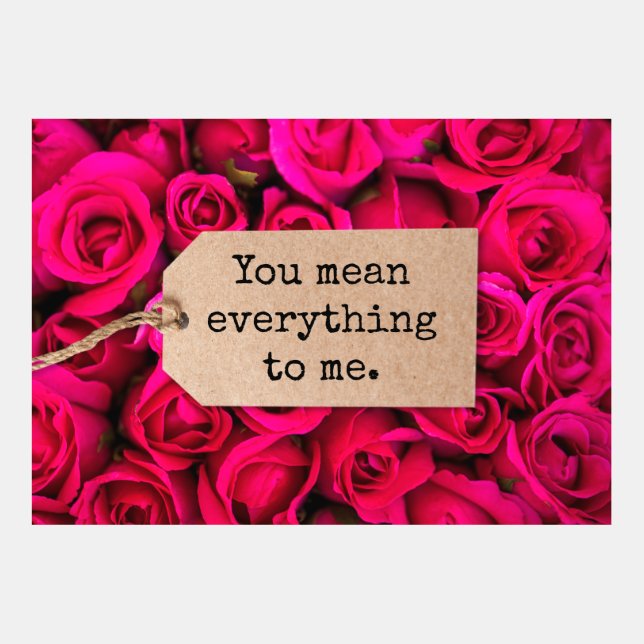 私にとって意味は全てバラとクラフトラベル (正面)