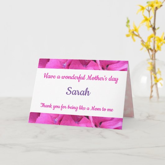 私にとって母のようなデザイン カード (黄色い花)