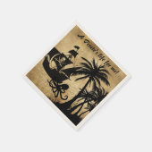 私にとって海賊の生活は宝カリブの地図 スタンダードカクテルナプキン (角)