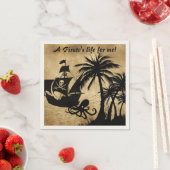 私にとって海賊の生活は宝カリブの地図 スタンダードカクテルナプキン (インサイチュ)