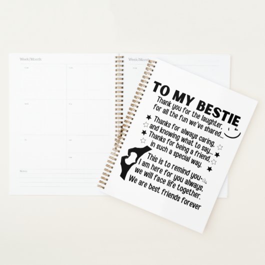 私にとって私たちは永遠最高のの友達である プランナー手帳 (ディスプレー)