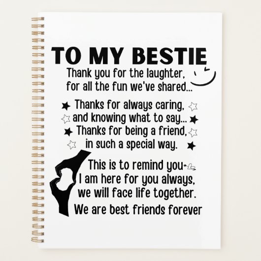 私にとって私たちは永遠最高のの友達である プランナー手帳 (正面)