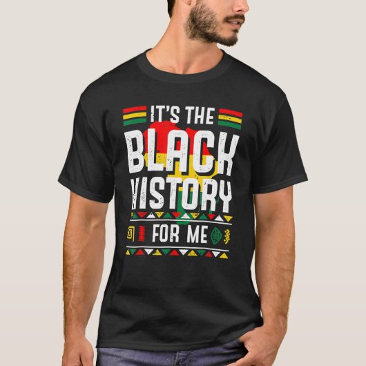 私にとって黒い歴史アフリカプライドBHM Men Wo Tシャツ (正面)