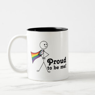 私になる誇りを持ったためにLGBTQ+レインボークエーサー進歩プリッド ツートーンマグカップ
