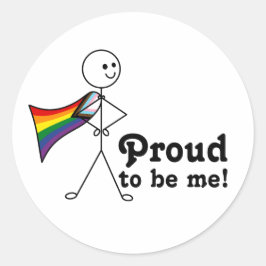 私になる誇りを持ったためにLGBTQ+レインボークエーサー進歩プリッド ラウンドシール