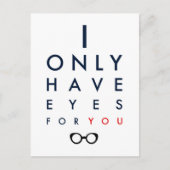 私にはあなただけが見える - クリアな眼鏡 ポストカード (正面)