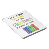 私にはこれを説明する時間もクレヨンもない ノートパッド (アングル)