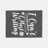 私にはできない 私は絶対に 書くユーモアのある名言 メンズ ウォ フリースブランケット (正面(横))