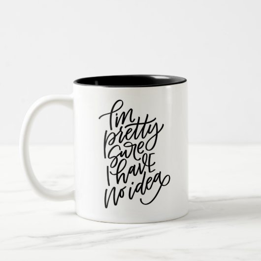 私にはアイディアがない ツートーンマグカップ (左)