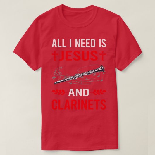 私にはイエスとクラリネットが必要だ Tシャツ (デザイン正面)