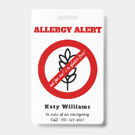 私にはグルテンフリーじゃない！子供アレルギー警告 バッジ