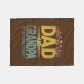 私にはパパと父の日の2つのタイトルがある フリースブランケット (正面(横))