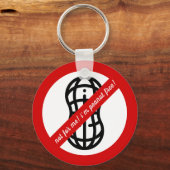 私にはピーナッツ無料だ!子供アレルギー警告 キーホルダー (正面)