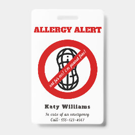 私にはピーナッツ無料だ！子供アレルギー警告 バッジ