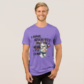 私にはヤギアイディアがない トライブレンドTシャツ (正面全面)