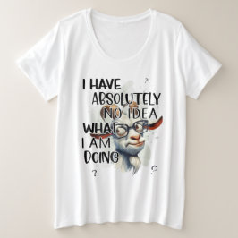 私にはヤギアイディアがない プラスサイズTシャツ