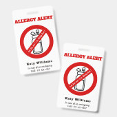 私には合いません、乳製品アレルギーです!お子様のアレルギー警告 バッジ (正面&裏面)