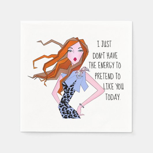 「私には君を好きになるふりをする力がない」 スタンダードカクテルナプキン (正面)
