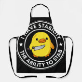 私には安定した刺し傷の能力があおもしろいる エプロン (正面)