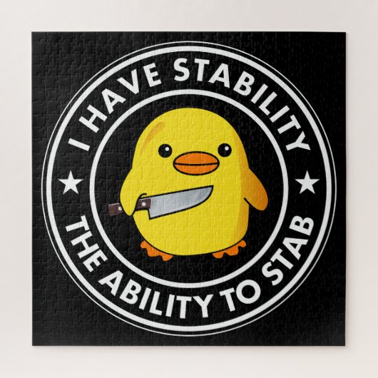 私には安定した刺し傷の能力があおもしろいる ジグソーパズル (縦)