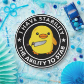 私には安定した刺し傷の能力があおもしろいる ペーパープレート (パーティー)