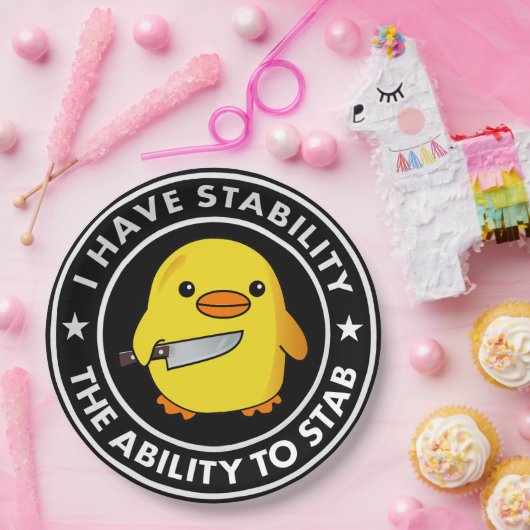 私には安定した刺し傷の能力があおもしろいる ペーパープレート (パーティー)