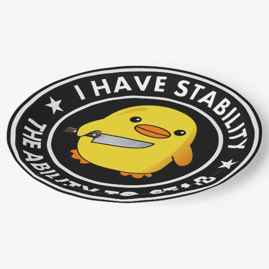 私には安定した刺し傷の能力があおもしろいる ペーパープレート (アングル)