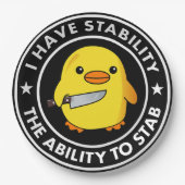 私には安定した刺し傷の能力があおもしろいる ペーパープレート (正面)