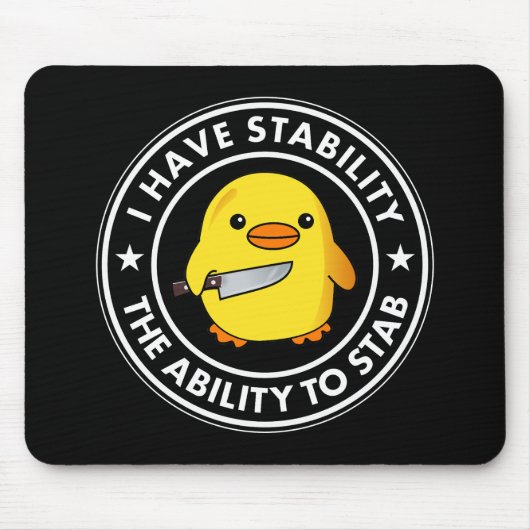 私には安定した刺し傷の能力があおもしろいる マウスパッド (正面)