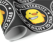 私には安定した刺し傷の能力があおもしろいる ラッピングペーパー (ロールコーナー)