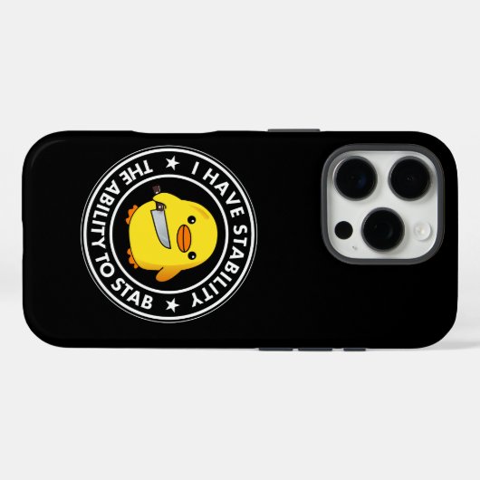 私には安定した刺し傷の能力があおもしろいる Case-Mate iPhoneケース (裏面 (横))