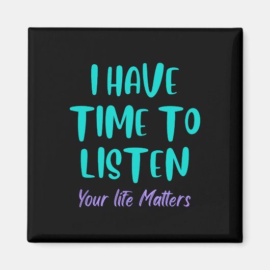 私には自殺の聞認識度予防の時間がある マグネット (正面)