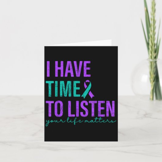 私には自殺防止聞の認識度がある カード (正面)