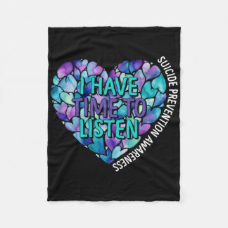 私には自殺防止聞の認識度がある フリースブランケット