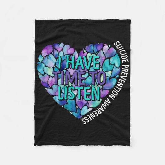 私には自殺防止聞の認識度がある フリースブランケット (正面)