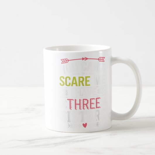 私には3人の姉妹がいるから私をイジメられないでね 兄弟ジョーク コーヒーマグカップ (右)