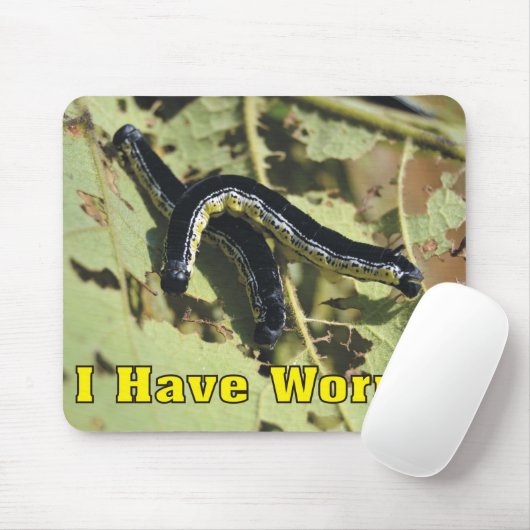 私にみみずのCatalpaみみずがあります マウスパッド (マウス)