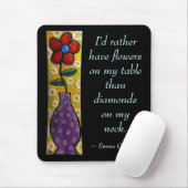 私にむしろあります花が… -赤い花のmousepad マウスパッド (マウス)
