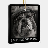私にもあの犬がいる カスタム面白い犬の写真ギフト セラミックオーナメント (右)