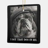 私にもあの犬がいる カスタム面白い犬の写真ギフト セラミックオーナメント (左)