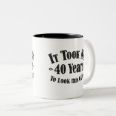 私によいこれを見るために40の40年第40かかりました ツートーンマグカップ (正面右)