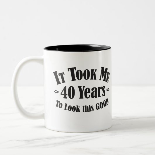 私によいこれを見るために40の40年第40かかりました ツートーンマグカップ (左)